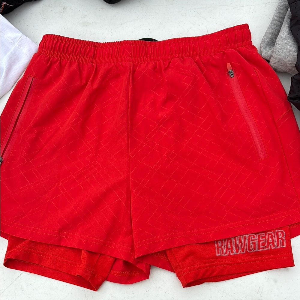 Men's Red Athletic Shorts